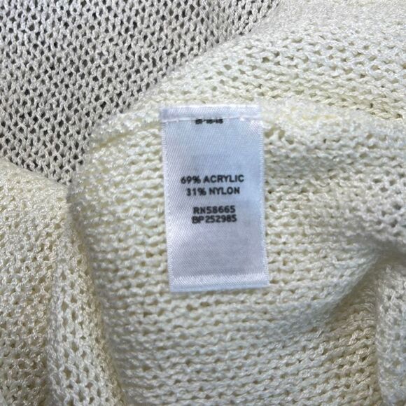 Rubbish EUC Cream Lightweight Knit Racerback Crochet Hem Tank Sz XS - Picture 6 of 9